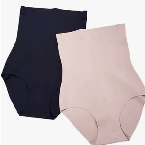 Lot of 2 Skinnygirl High Waist Shape Wear briefs NWOT Black and Beige Medium